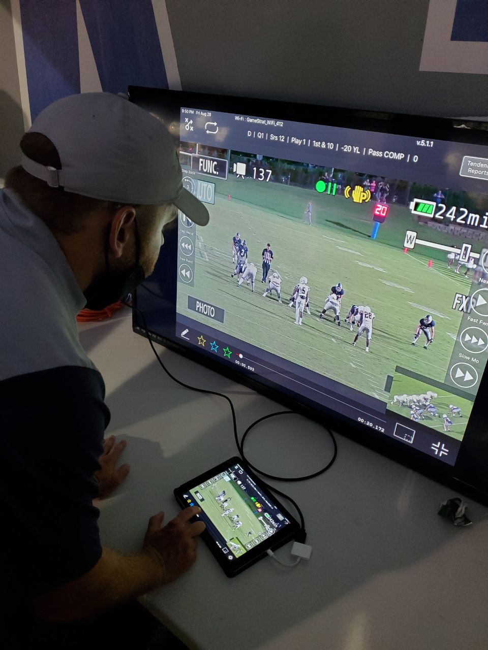 Enterprise-football-sideline-replay-iPad-TV-Close-Up
