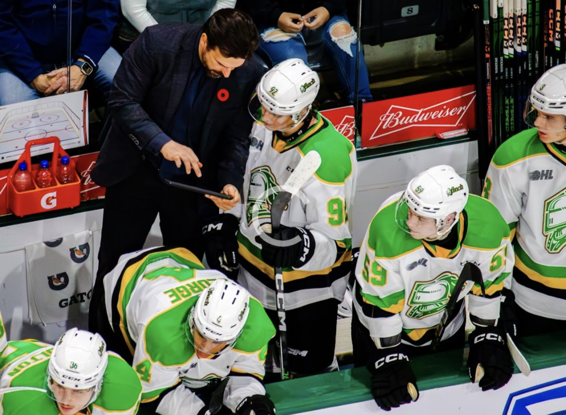 London-knights-using-gamestrat-on-bench